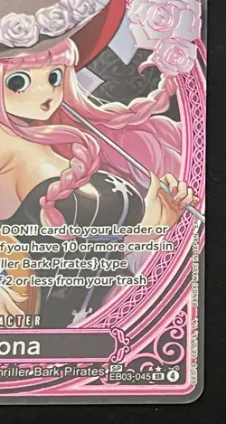 Bandai Perona EB03-045 Extra Booster One Piece Heroines SR SP Blocker Foil Card - Image 5