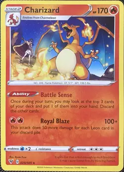 Charizard 025/185 Swsh04: Vivid Voltage Regular - Pokemon Card - Image 1