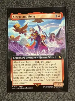 x1 Strago and Relm - Extended Art R MTG Commander: Final Fantasy M/NM, English - Image 1