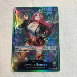 Jewelry Bonney OP07-019 ONE PIECE Tcg Card Game NM GREEN Leader - Image 1