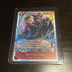 Roronoa Zoro One Piece Card Game Character Egghead Holo 9000 EB04-007 - Image 1