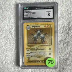 Magneton Base Set 009/102 Holo CGC 8 Pokemon TCG 1999 English Graded Card - Image 1