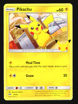 Pokemon TCG Pikachu 25 McDonald's 25th Anniversary Promo MP Card - Image 1