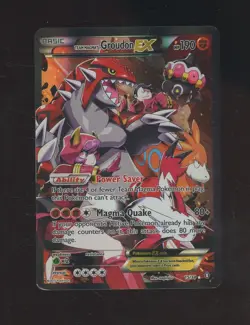 Team Magma's Groudon EX Full Art 15/34 Double Crisis Holo Full Art Pokemon Card - Image 1