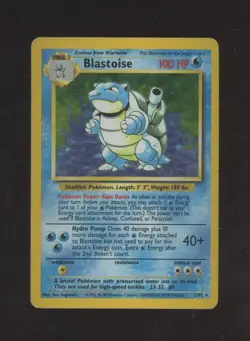 Blastoise Pokemon Card Holo WOTC 2/130 Base Set 2 Rare Vintage 2000 - Image 1