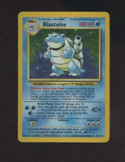 Blastoise Pokemon Card Holo WOTC 2/130 Base Set 2 Rare Vintage 2000 - Image 1