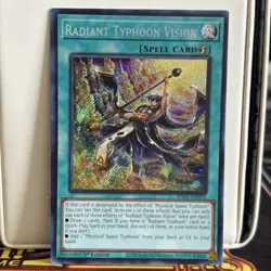 1ST EDITION RADIANT TYPHOON VISION SECRET RARE RA05-EN075 YUGIOH CARD - Image 1