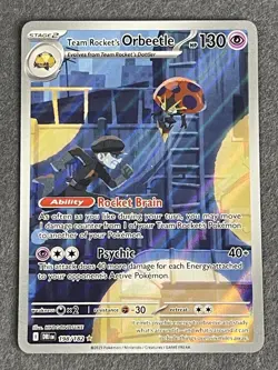 Team Rocket’s Orbeetle 198/182 Rare - Destined Rivals Pokemon Card - NM - Image 1