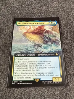 Sin, Unending Cataclysm (Extended Art) 185 (R) MTG Commander Final Fantasy (FIC) - Image 4