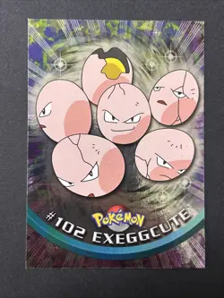 Pokemon #102 Exeggcute Card Foil Topps 2000 TV Animation Edition - Image 1