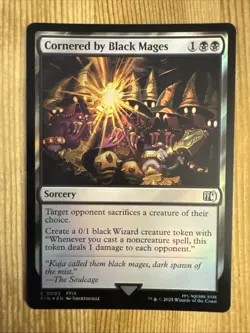MTG Final Fantasy 0093 Cornered by Black Mages Sorcery COMMON FOIL - Image 1