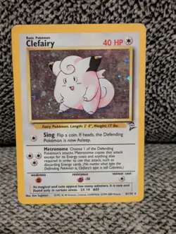 Pokemon TCG Clefairy Base Set 2 Holo Unlimited Rare Card 6/130 - Image 1