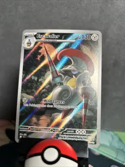 Pokemon SV Black Bolt Escavalier Illustration Rare Card 138/086 NM Holo - Image 1