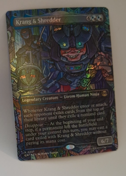 Krang & Shredder Borderless FOIL NM Teenage Mutant Ninja Turtles TMNT MTG - Image 1