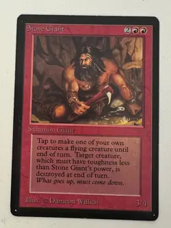 Magic the Gathering MTG Beta Stone Giant NM- (Beta Bob) - Image 1