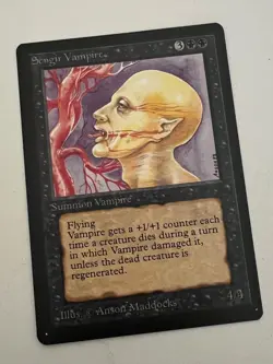 Magic the Gathering MTG Beta Sengir Vampire NM (Beta Bob) - Image 1