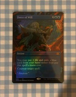 Force of Will FOIL BORDERLESS 2XM Double Masters Magic The Gathering PACK FRESH - Image 1