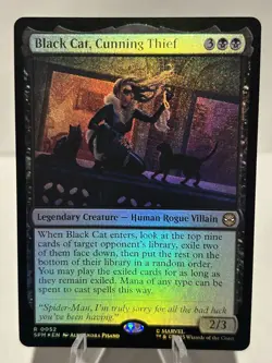 Black Cat, Cunning Thief 52 R Marvel's Spider-Man FOIL NM MTG - Image 1