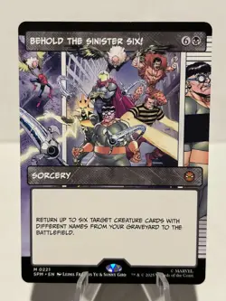 Behold the Sinister Six! (Borderless) 221 M Marvel's Spider-Man NM MTG - Image 1