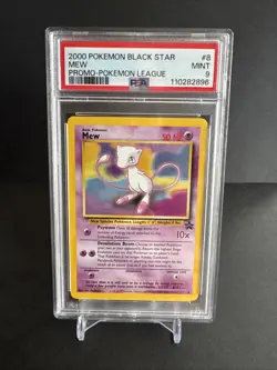 Pokemon Black Star Mew Promo-Pokemon League #8 2000 PSA 9 - Image 1