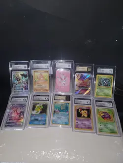 CGC Graded Pokemon Cards Lot of 10 Pokemon Slabs Graded Cards - Image 3