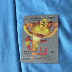 Pokemon Meowth VMAX Promo Holo Card SWSH005 SWSH 300 HP Pokemon TCG - Image 1