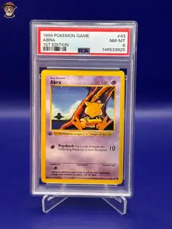 1999 Pokemon Game - Abra #43 - 1st Edition - PSA 8 - Image 1