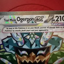 Pokemon TCG Card Teal Mask Ogerpon EX 190/167 Twilight Masquerade Full Art - NM - Image 3
