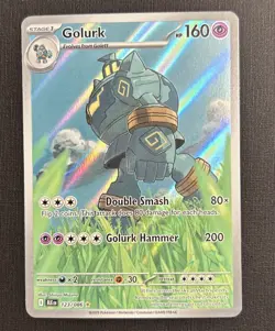 Pokemon TCG Golurk 123/086 Black Bolt Holo Illustration Rare NM - Image 1