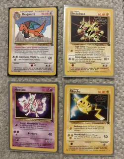 1999 Pokemon Pikachu Kids WB Presents the First Movie Promo Card #2, #3, #4, #5 - Image 1