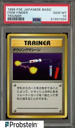 1996 Pokemon Basic Base Set Japanese Trainer Item Finder PSA 10 GEM MINT - Image 1