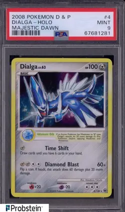 2008 Pokemon D & P Majestic Dawn #4 Dialga - Holo PSA 9 MINT - Image 1