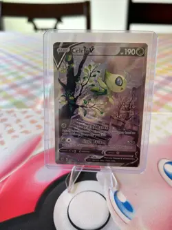 Pokemon TCG Celebi v 245/264 Fusion Strike Alternate Art Rare Holo Card - Image 1