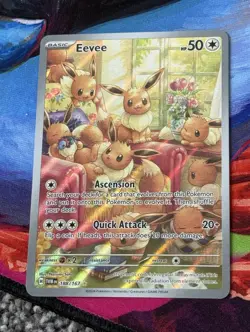 Pokemon Eevee Full Art Holo Illustration Rare Sv06 Twilight Masquerade 188/167 - Image 1
