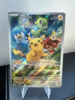 Sealed Pikachu SVP 27 Paldea Evolved Black Star Promo Card Pokemon. - Image 1