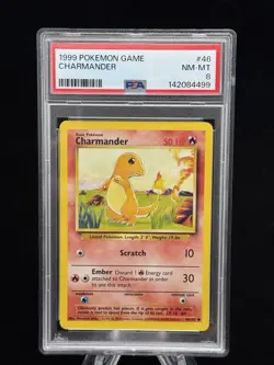 Charmander #46 Base Set 1999 Pokemon Game PSA 8 🔥 - Image 1