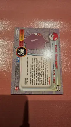 Topps Pokemon Gengar #94 2000 TV Animation Edition Non-Holo NM Blue Label - Image 2