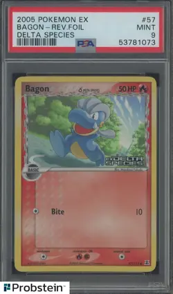 2005 Pokemon Ex Delta Species #57 Bagon Reverse Foil PSA 9 MINT - Image 1