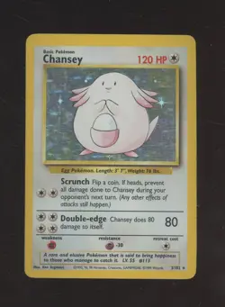 1999 Pokemon Base Set #3/102 Chansey Holo - Image 1