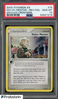 2006 Pokemon Ex Dragon Frontiers #75 Holon Mentor Reverse Foil PSA 10 GEM MINT - Image 1