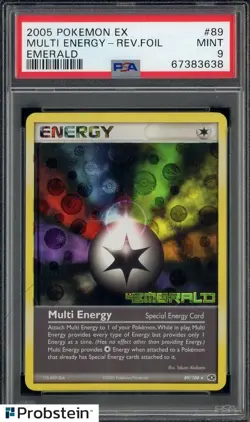 2005 Pokemon Ex Emerald #89 Multi Energy Reverse Foil PSA 9 MINT - Image 1