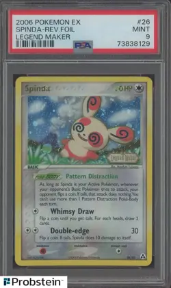 2006 Pokemon Ex Legend Maker #26 Spinda - Reverse Foil PSA 9 MINT - Image 1