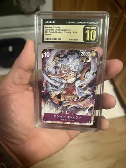 CGC 10 PRISTINE Japanese One Piece 2024 Monkey D. Luffy P-041 One Piece Day - Image 3