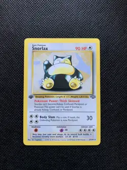 Pokemon card Snorlax Jungle 1st Edition Non-Holo Rare Card 27/64 1999 WOTC - Image 1