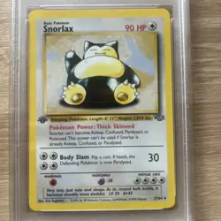 Pokemon Snorlax Card 27/64 Jungle 1st Edition Non-Holo Rare WOTC PSA 8 NM MT - Image 3