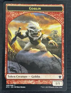 MTG Goblin Token - Dragons of Tarkir (DTK) #6 - Magic the Gathering - Image 1