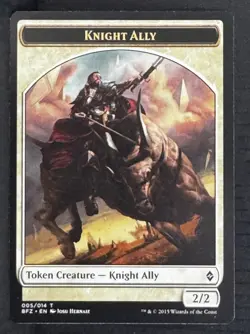 Knight Ally Token 5 - MTG - Battle for Zendikar - Image 1