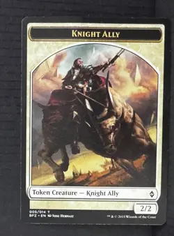 Knight Ally Token 5 - MTG - Battle for Zendikar - Image 1