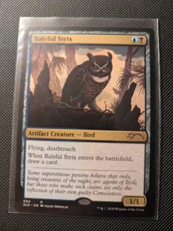 2020 MTG Magic the Gathering SLD Secret Lair #94 Baleful Strix NM Unplayed - Image 1