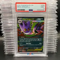 2025 Pokemon PFL EN-Phantasmal Flames Mega Gengar EX PSA 9 #056 - Image 1